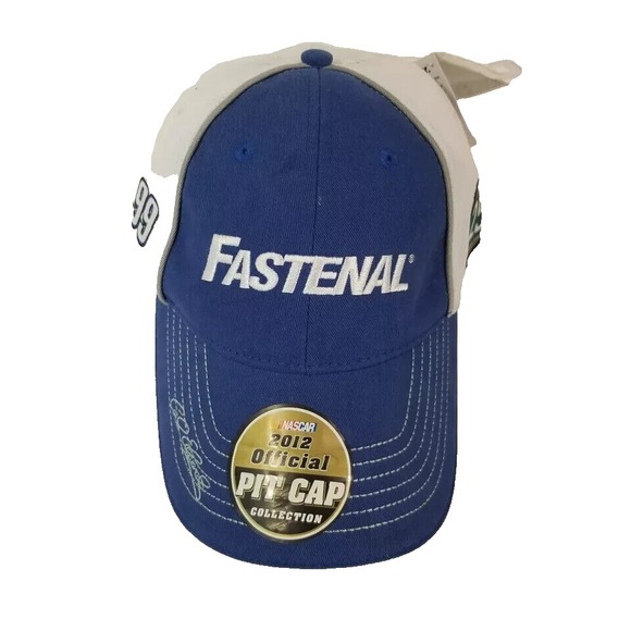 Chase Hat Mens OS Blue Fastenal Carl Edwards 99 Roush Racing NASCAR Pit Cap New
